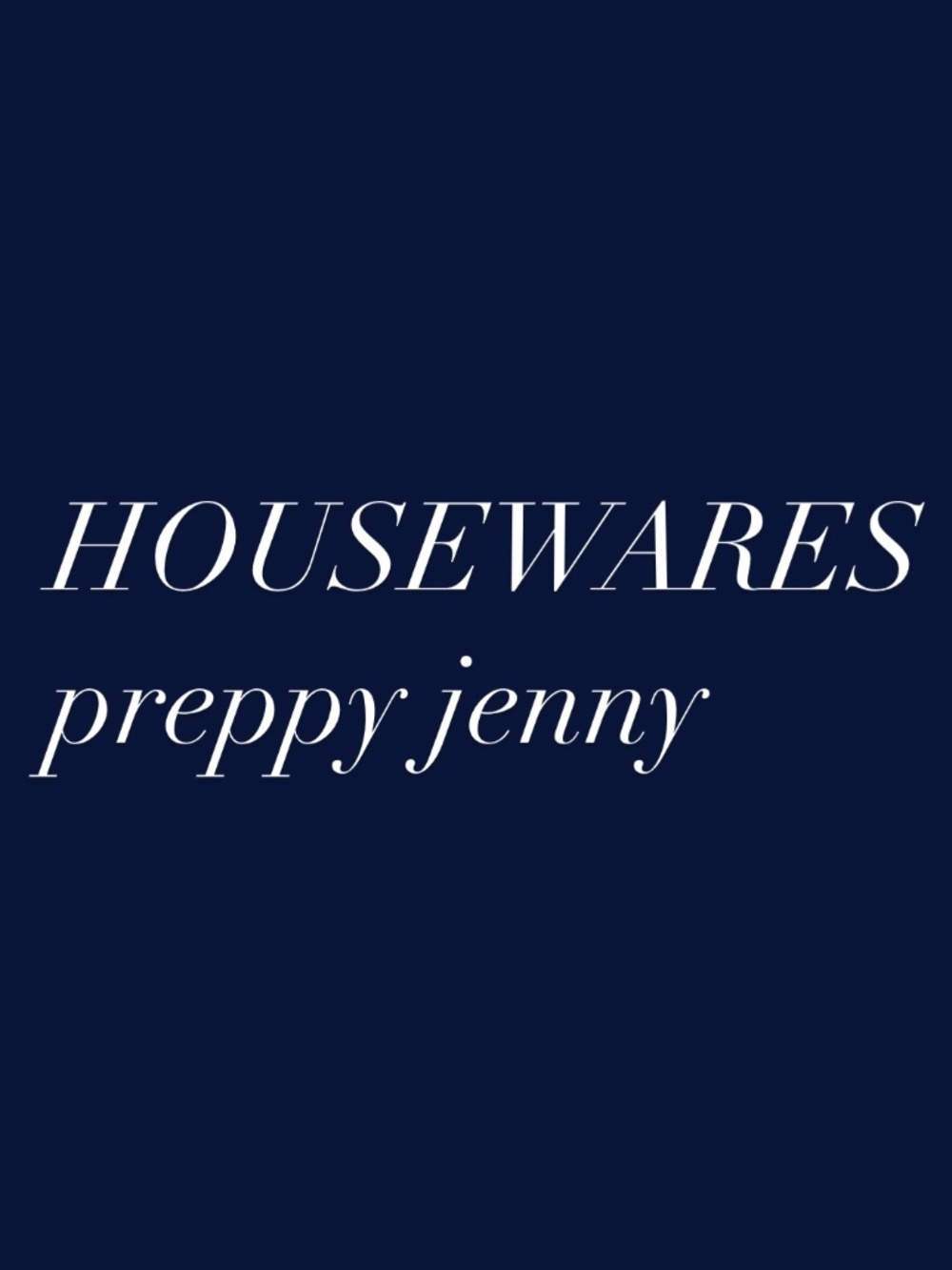 Housewares